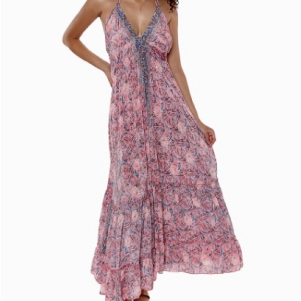 RAGA halter drawstring Maxi Dress